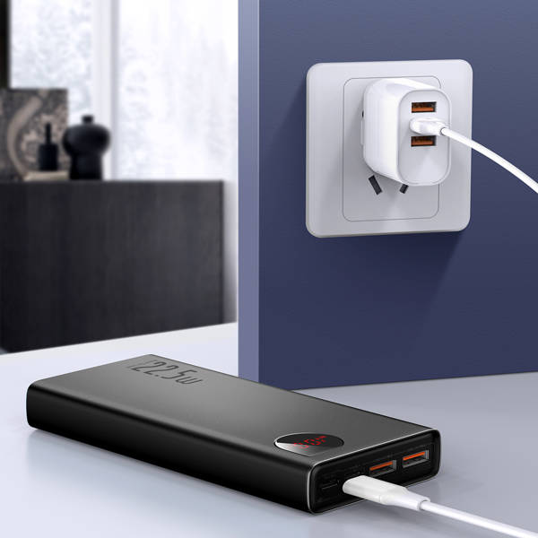 Akku Baseus Adaman Power Bank 20000mAh QC3.0 PD3.0 5A 22.5W, Schwarz