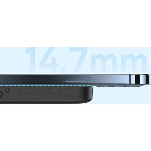 Baseus Mini magnetische Powerbank für MagSafe, USB-C, 6000mAh 20W + Kabel, Schwarz
