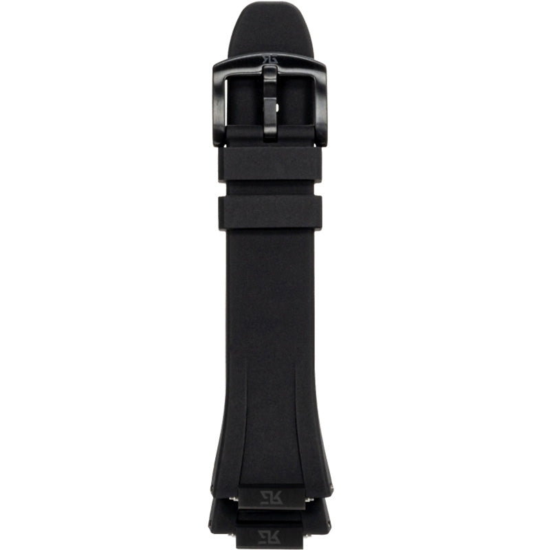 Ralph Giallo Silikonarmband für Apple Watch 45/44 mm, Schwarz mit Schwarzer Schließe