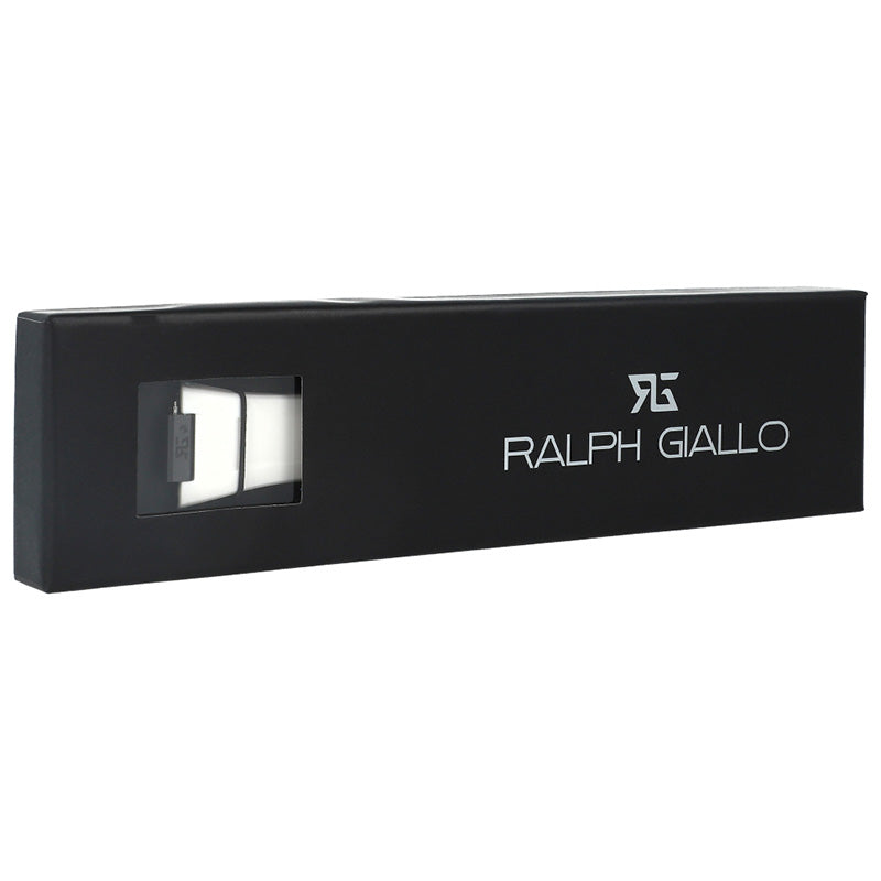 Ralph Giallo Silikonarmband für Apple Watch 45/44 mm, Weiß mit Schwarzer Schließe