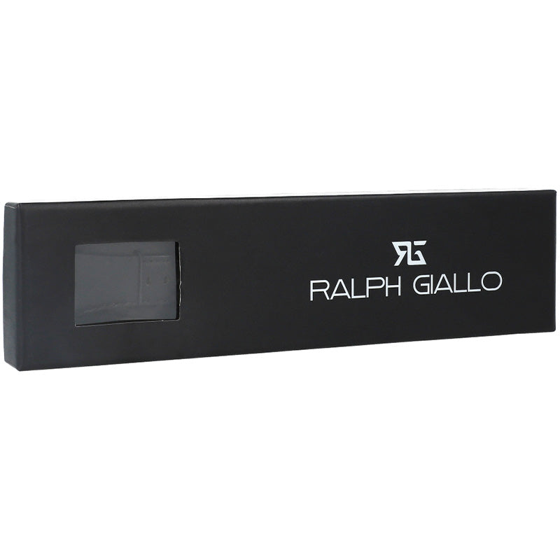 Ralph Giallo Lederarmband für Apple Watch 45/44 mm, Schwarz mit Silberner Schließe
