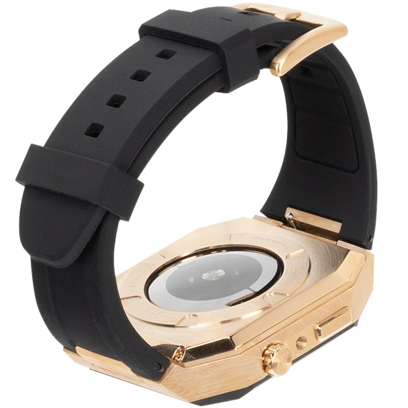 Schutzhülle Ralph Giallo Orco mit Armband für Apple Watch SE 2022/SE/6/5/4 - 44mm, Schwarz-Gold
