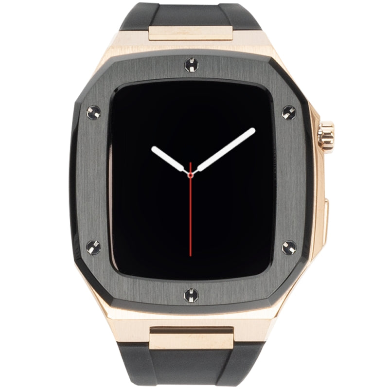 Schutzhülle Ralph Giallo Reno mit Armband für Apple Watch SE 2022/SE/6/5/4 - 44mm, Schwarz-Gold
