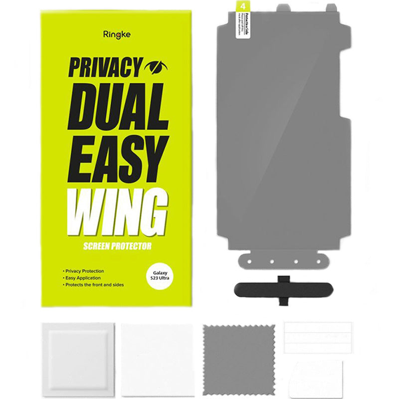 Folie Privatisierung Ringke Dual Easy Wing für Galaxy S23 Ultra Bildschirm und Seitenfolie,