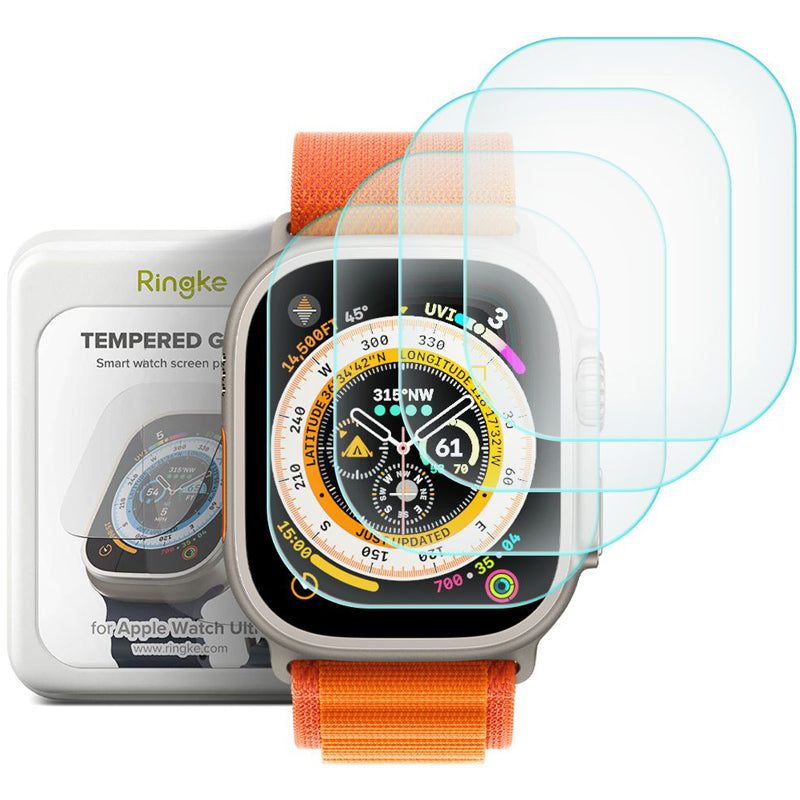 Gehärtetes Glas Ringke ID FC Glass für Apple Watch Ultra 2/1 49 mm, 4 Stück