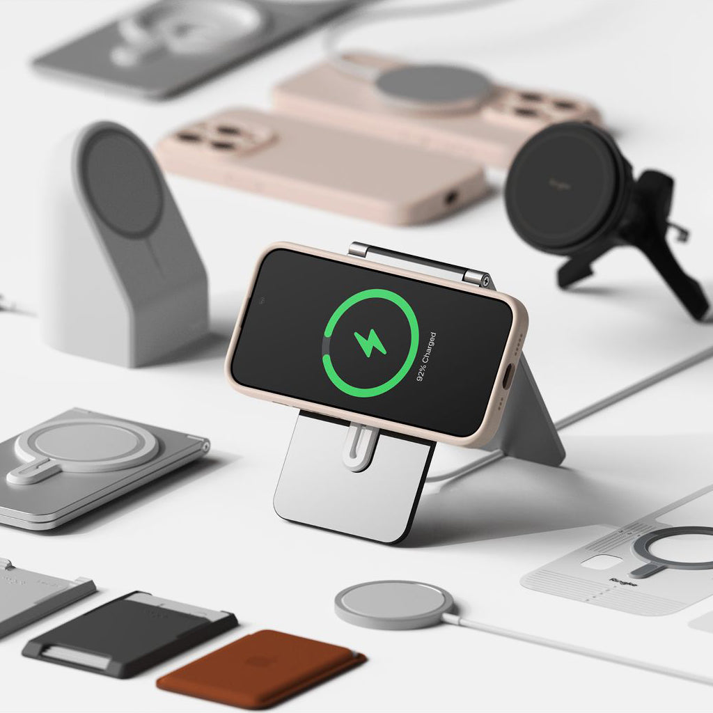 Schutzhülle Ringke Sllicone Magnetic MagSafe für Apple iPhone 15 Pro, Rosa