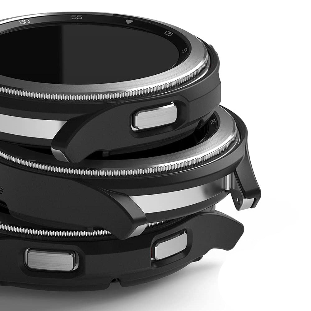 Schutzhülle Ringke Slim Case für Galaxy Watch 4 Classic 42mm 2 Stück, Transparent + Schwarz