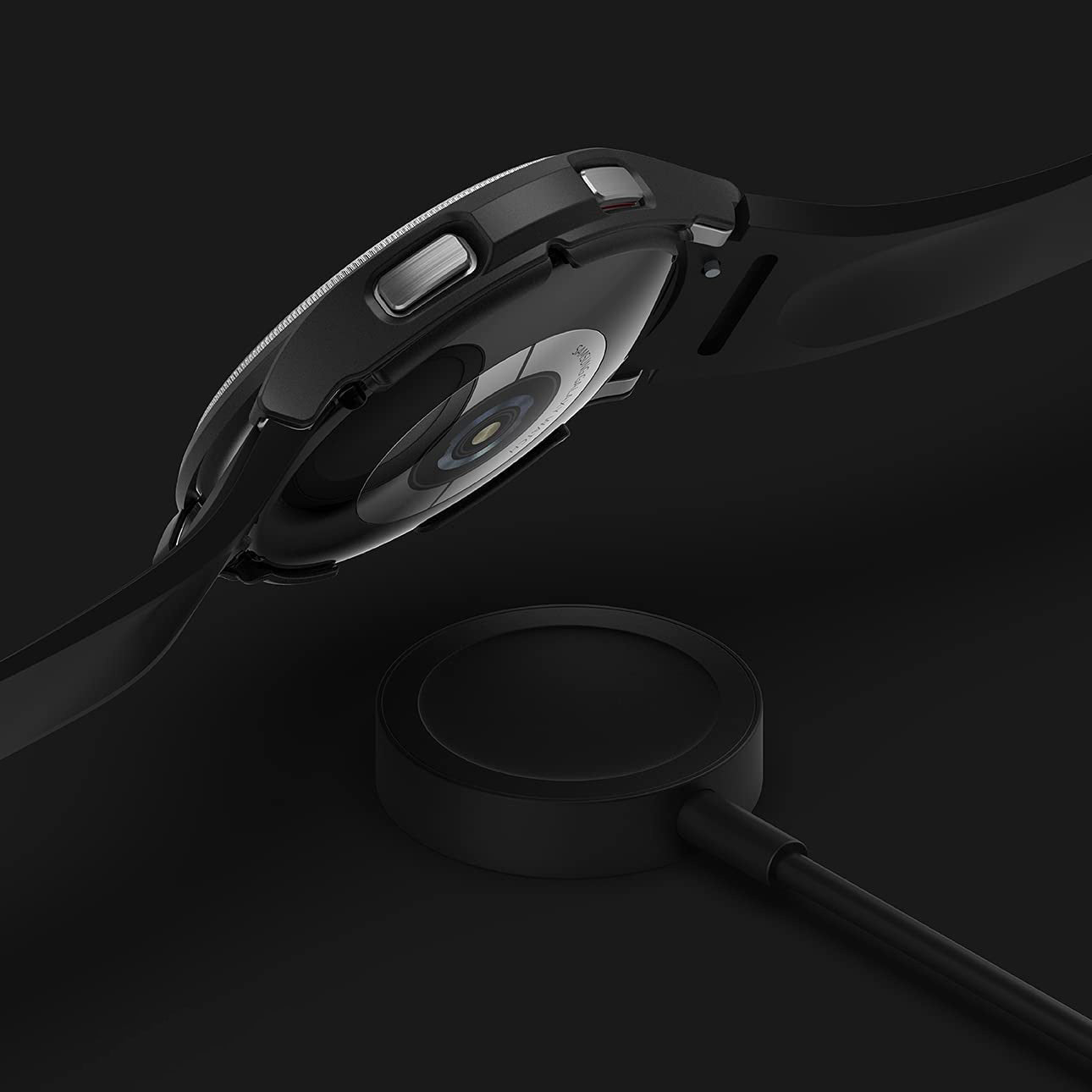 Schutzhülle Ringke Slim Case für Galaxy Watch 4 Classic 42mm 2 Stück, Transparent + Schwarz