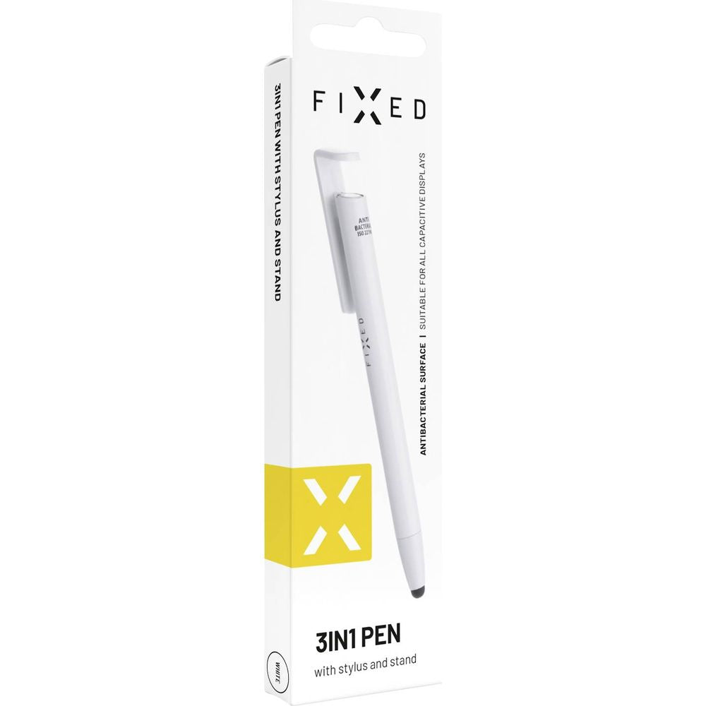 Stylus-Stift FIXED 3in1 für Touchscreen-Geräte, Weiß