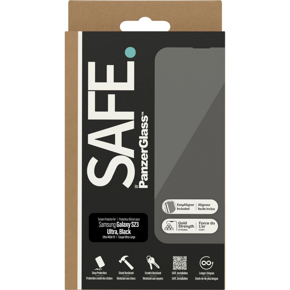 Hybridglas Safe von PanzerGlass Ultra-Wide Fit für Galaxy S23 Ultra