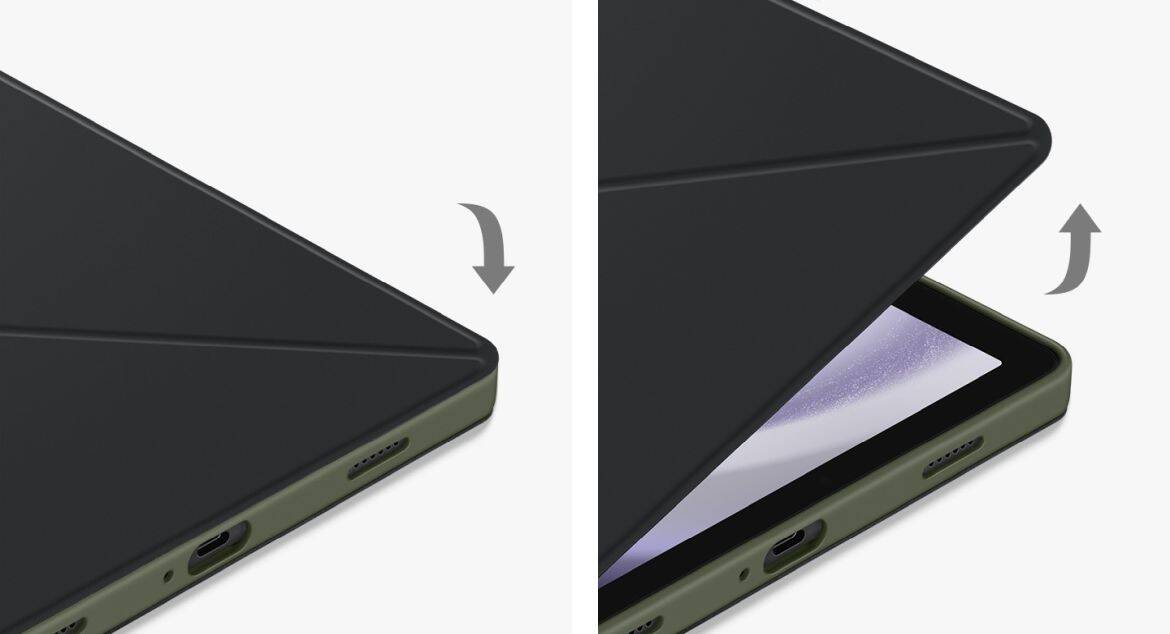 Schutzhülle mit Klappe für Galaxy Tab A9, Samsung Book Cover, Schwarz