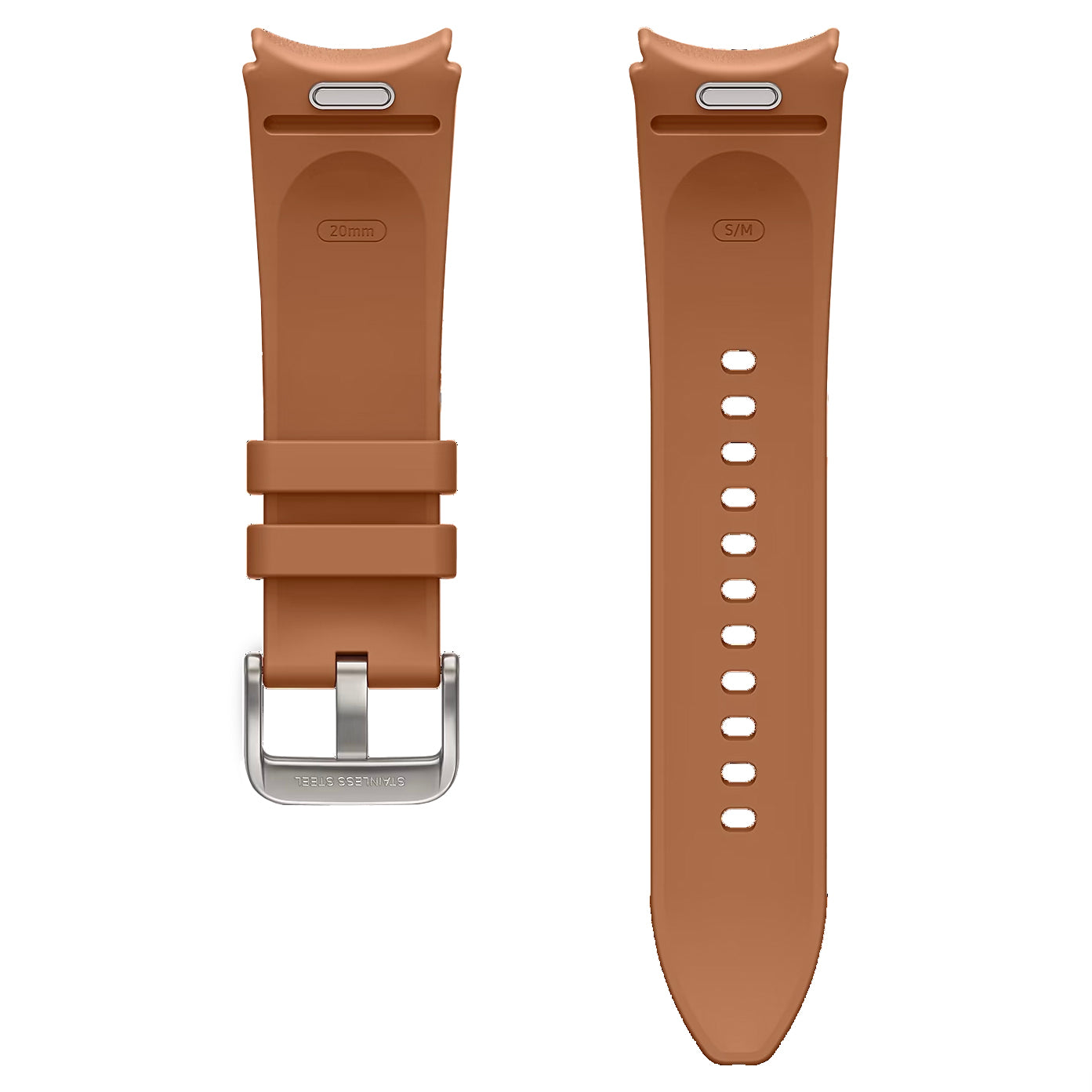 Armband für Galaxy Watch 6/5 Pro/5/4/3, Samsung Hybrid Eco-Leather Band 20mm S/M, Hellbraun