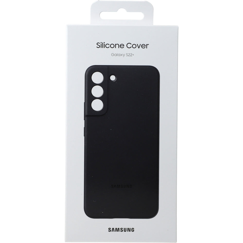Schutzhülle Samsung Silicone Cover für Galaxy S22 Plus, Schwarz