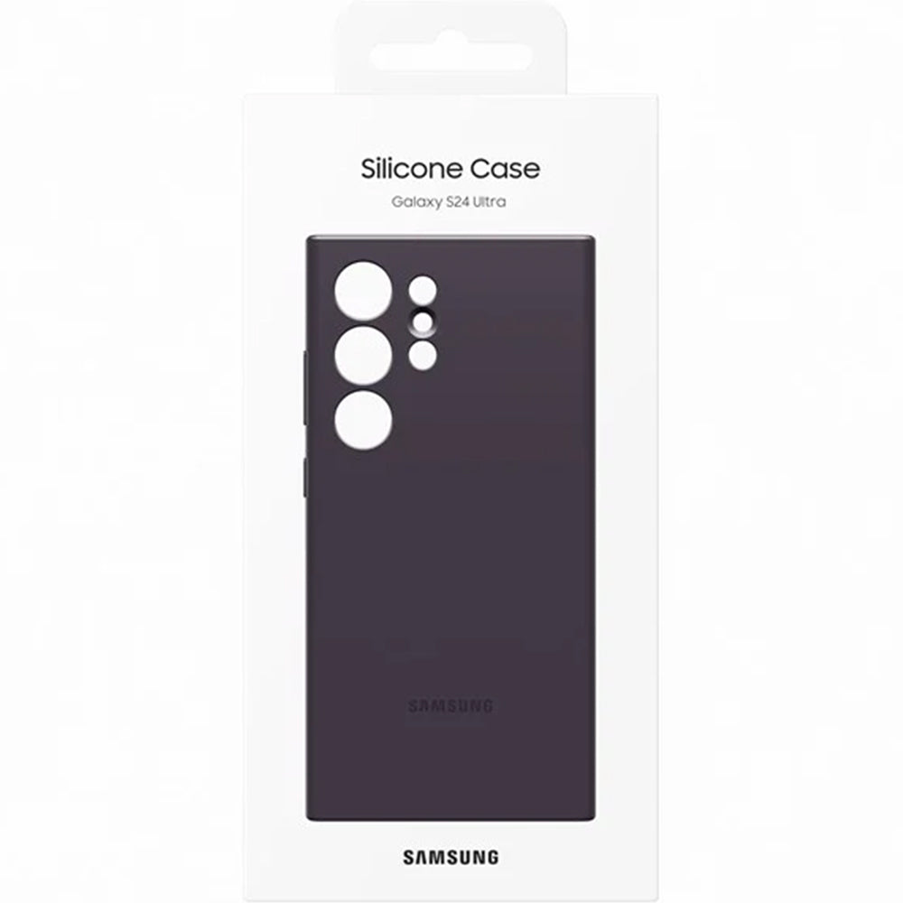 Schutzhülle für Galaxy S24 Ultra, Samsung Silicone Cover, Dunkelviolett