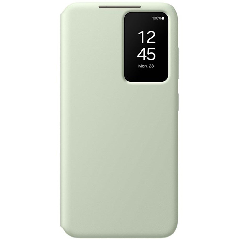 Schutzhülle mit Klappe für Galaxy S24, Samsung Smart View Wallet Case, Lindgrün