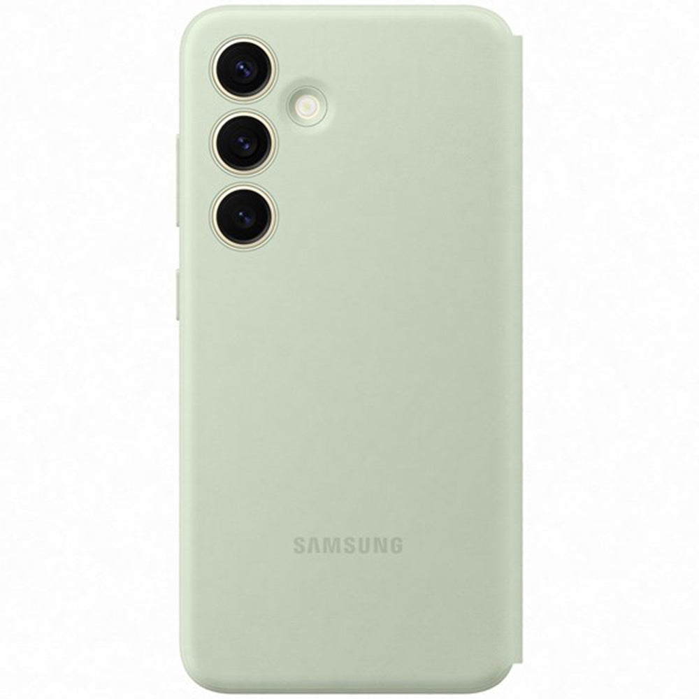 Schutzhülle mit Klappe für Galaxy S24, Samsung Smart View Wallet Case, Lindgrün