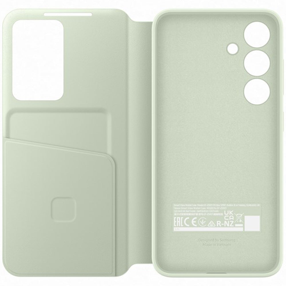 Schutzhülle mit Klappe für Galaxy S24, Samsung Smart View Wallet Case, Lindgrün