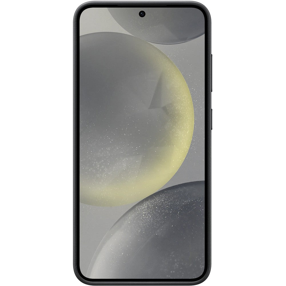 Schutzhülle für Galaxy S24, Samsung Vegan Leather Cover, Schwarz