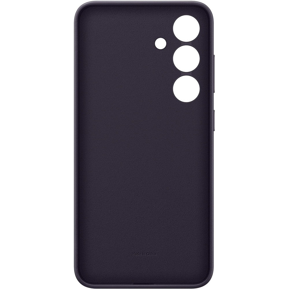 Schutzhülle für Galaxy S24, Samsung Vegan Leather Cover, Dunkelviolett