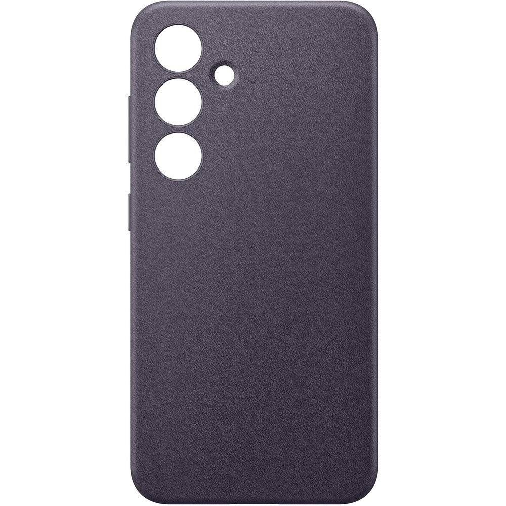 Schutzhülle für Galaxy S24, Samsung Vegan Leather Cover, Dunkelviolett