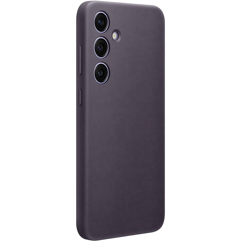 Schutzhülle für Galaxy S24 Plus, Samsung Vegan Leather Cover, Dunkelviolett