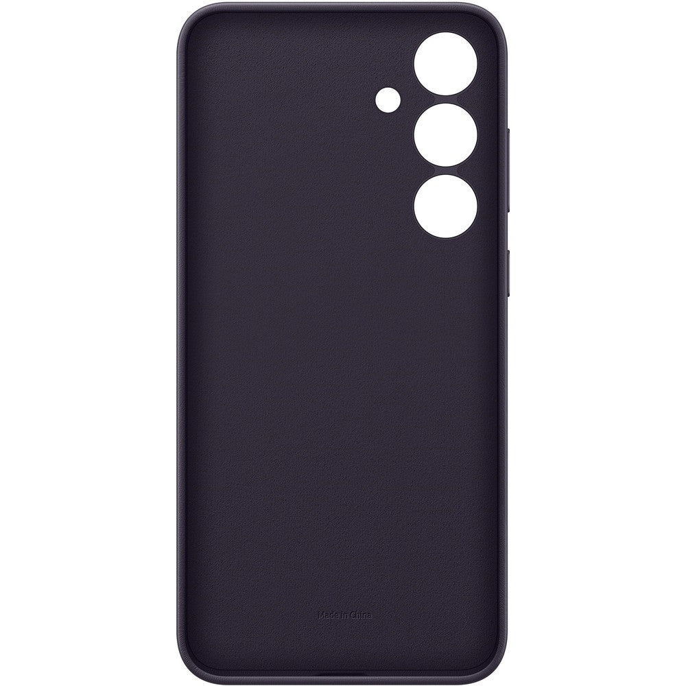 Schutzhülle für Galaxy S24 Plus, Samsung Vegan Leather Cover, Dunkelviolett