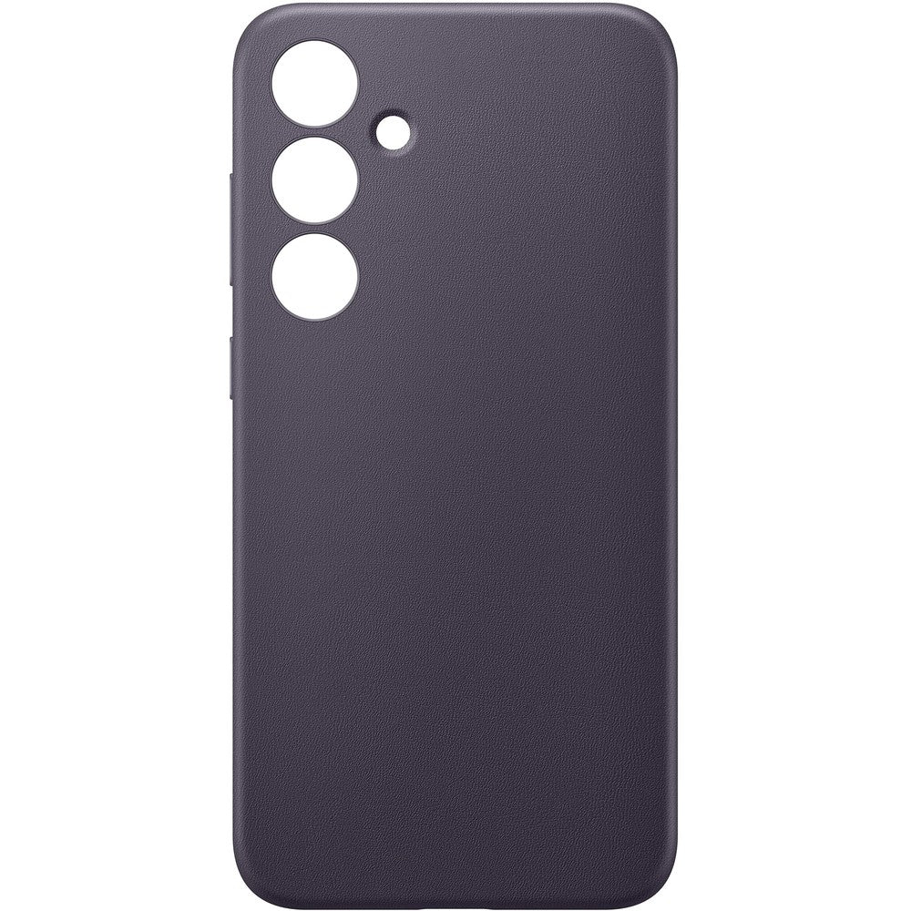 Schutzhülle für Galaxy S24 Plus, Samsung Vegan Leather Cover, Dunkelviolett