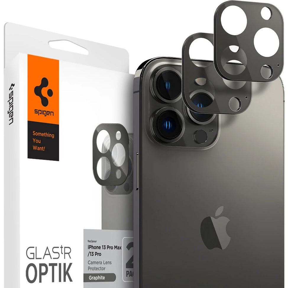 Glas für die Kamera Spigen Glas.tR Optik 2-Pack iPhone 13 Pro / 13 Pro Max, Grau