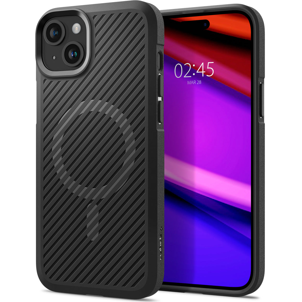 Schutzhülle Spigen Core Armor Mag mit MagSafe für Apple iPhone 15 Pro Max, Schwarz
