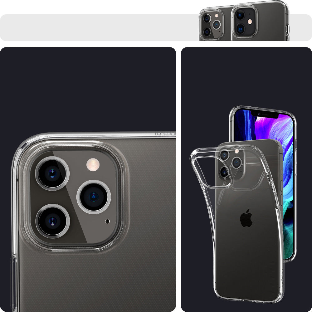 Schutzhülle Spigen Crystal Flex für iPhone 12 / 12 Pro transparent