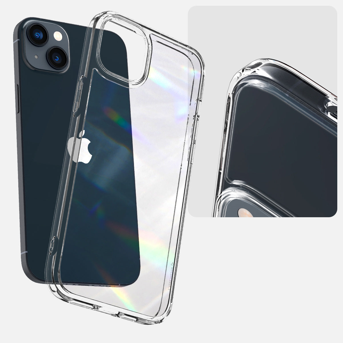 Schutzhülle Spigen Crystal Hybrid für iPhone 14, Transparent