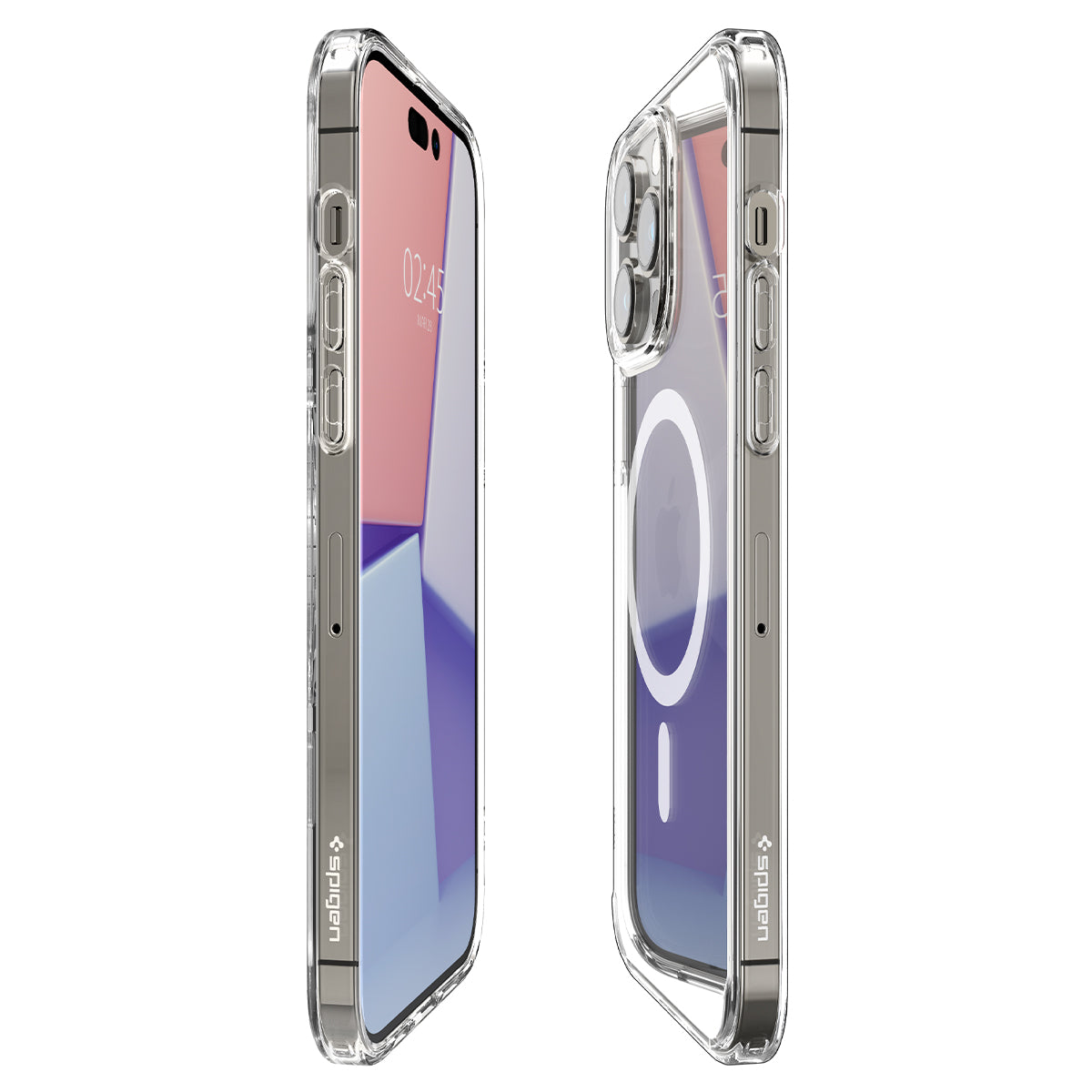 Schutzhülle Spigen Crystal Hybrid Mag mit MagSafe für iPhone 14 Pro Max, Transparent-Weiß