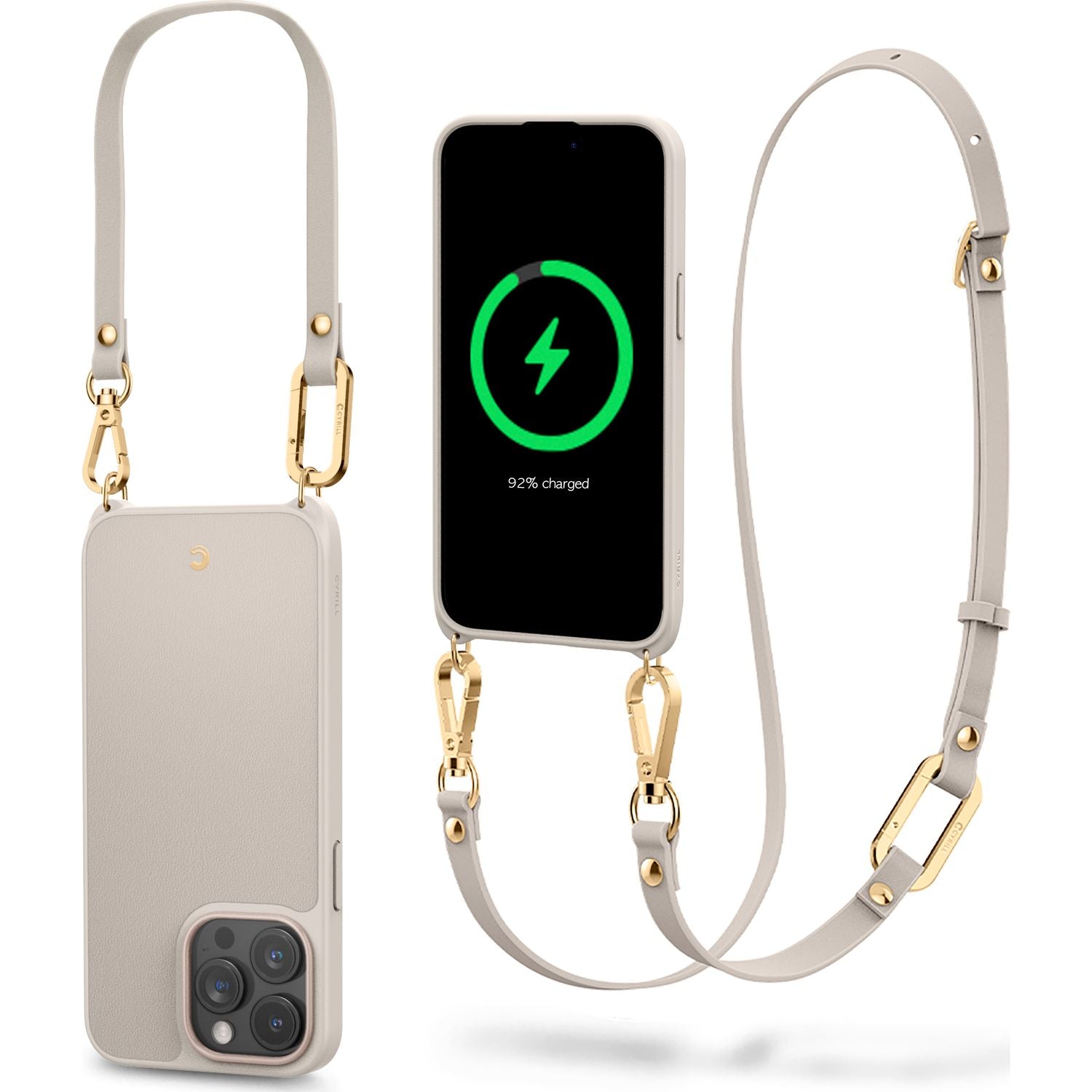 Handyhülle für Apple iPhone 15 Pro Max, Spigen Cyrill Classic Charm Mag mit MagSafe, Beige