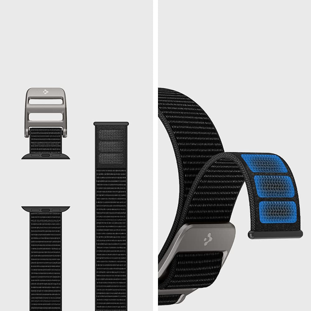 Armband Spigen DuraPro Flex Band für Apple Watch 49/45/44/42 mm, Schwarz
