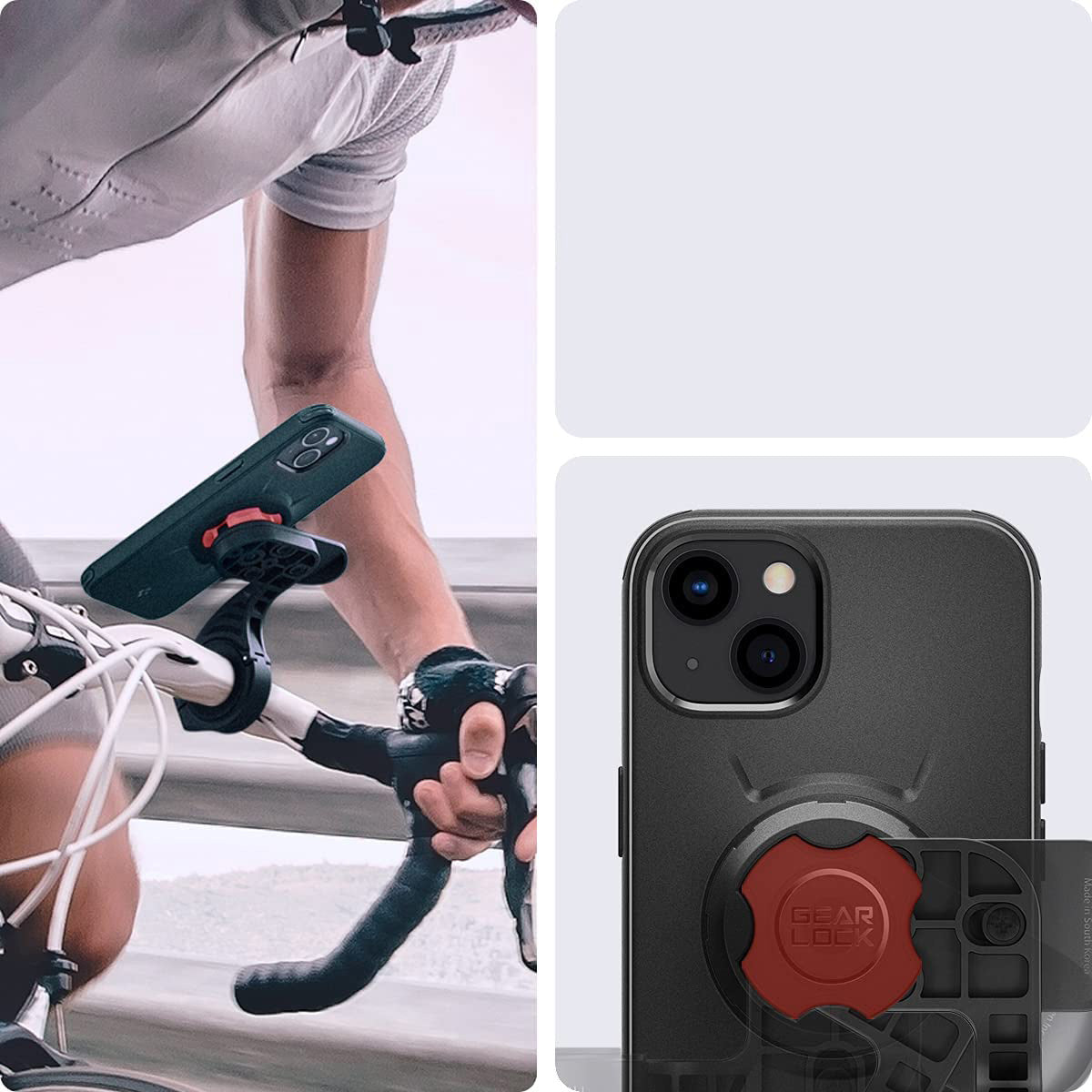 Schutzhülle Spigen Gearlock Bike Mount Case GCF143 für iPhone 13, Schwarz