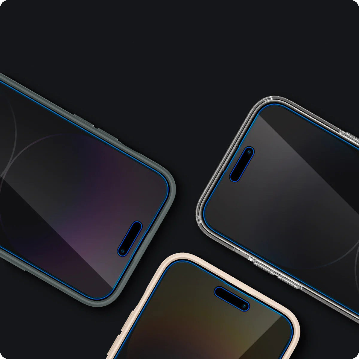 Glas für die Schutzhülle Spigen Glas.tR EZ Fit Privacy 2-Pack für iPhone 14 Pro Max