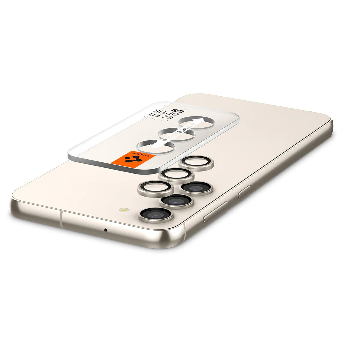 Glas für die Kamera Spigen Glas.tR Ez Fit Optik Pro 2-Pack für Galaxy S23 / S23 Plus, Beige