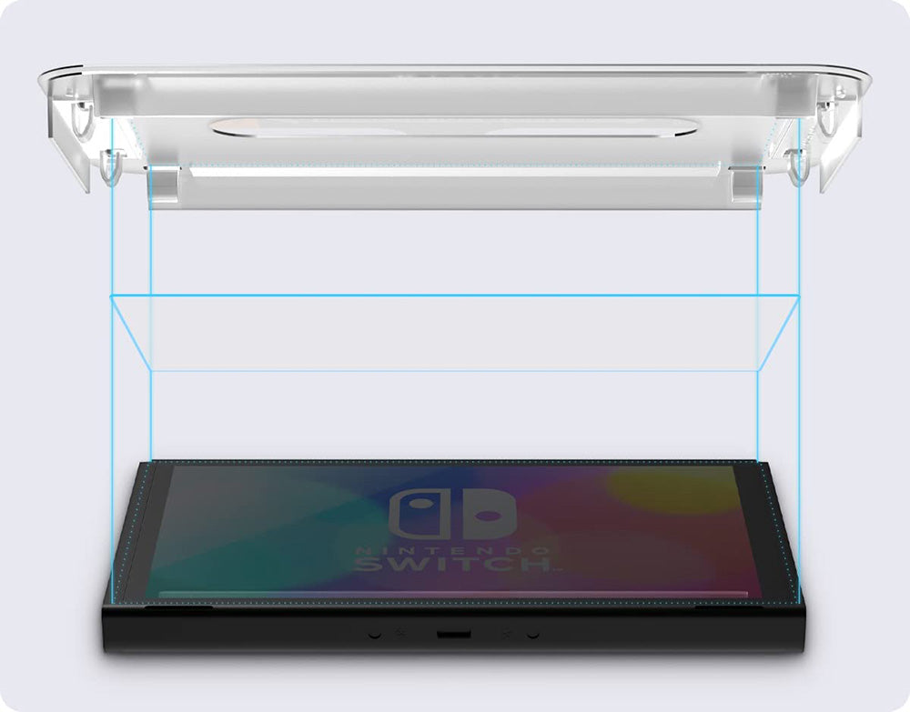 Glas für die Schutzhülle Spigen Glas.tR EZ Fit 2-Pack Nintendo Switch Oled