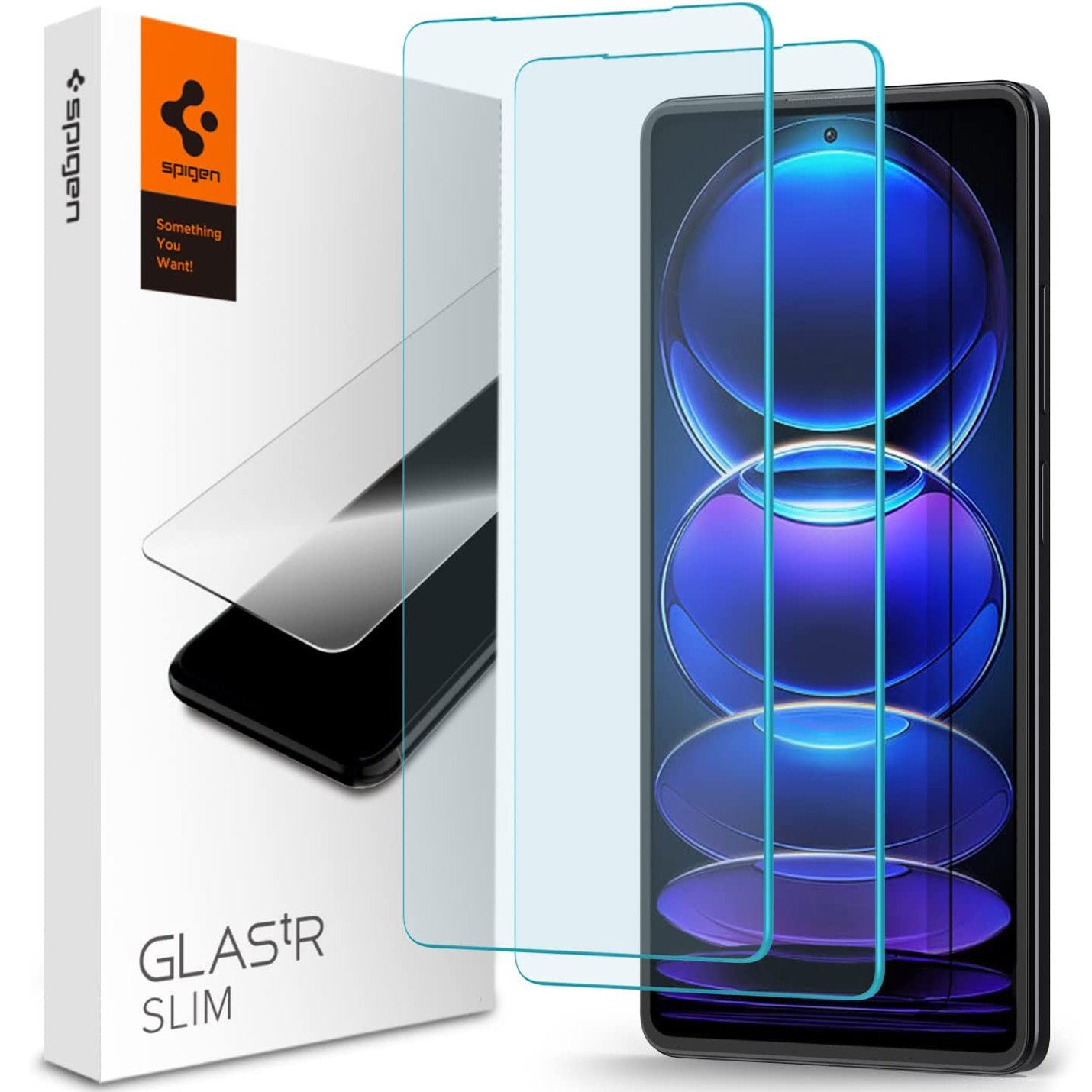 Glas für die Schutzhülle Spigen Glas.tR Slim 2-Pack für Redmi Note 12 Pro 5G / 12 Pro+ 5G / POCO X5 Pro 5G