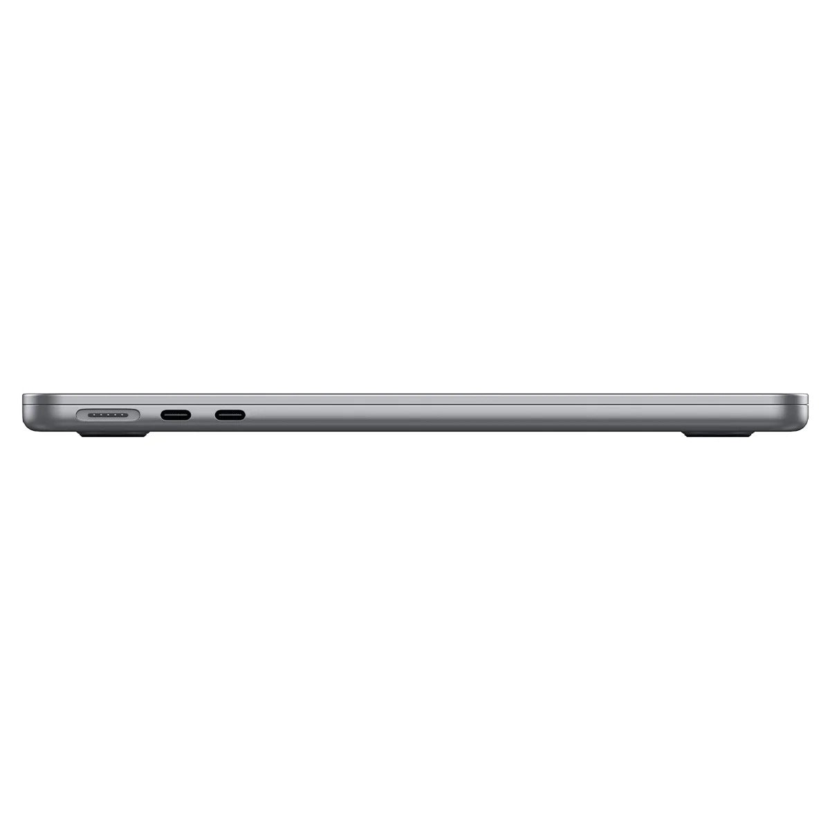 Glas für die Schutzhülle Spigen Glas.tR Slim FC für MacBook Air 13.6" M4 / M3 / M2, schwarzer Rahmen