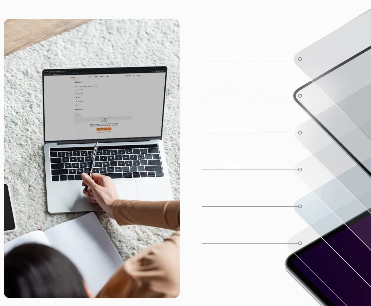 Glas für die Schutzhülle Spigen Glas.tR Slim FC MacBook Pro 14 2021-2023, schwarzer Rahmen
