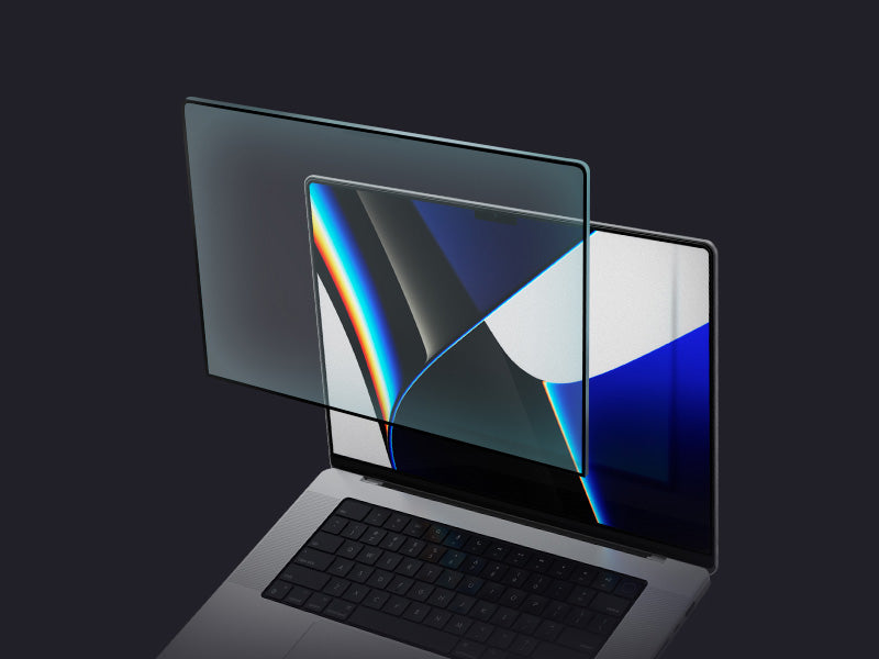 Glas für die Schutzhülle Spigen Glas.tR Slim FC MacBook Pro 14 2021-2023, schwarzer Rahmen