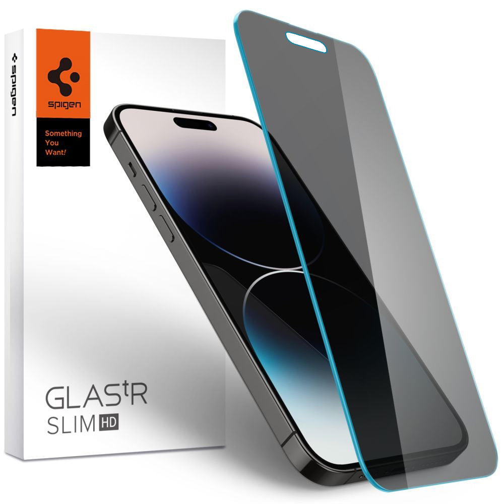 Glas für die Schutzhülle Spigen Glas.tR Slim Privacy 1-Pack für iPhone 14 Pro