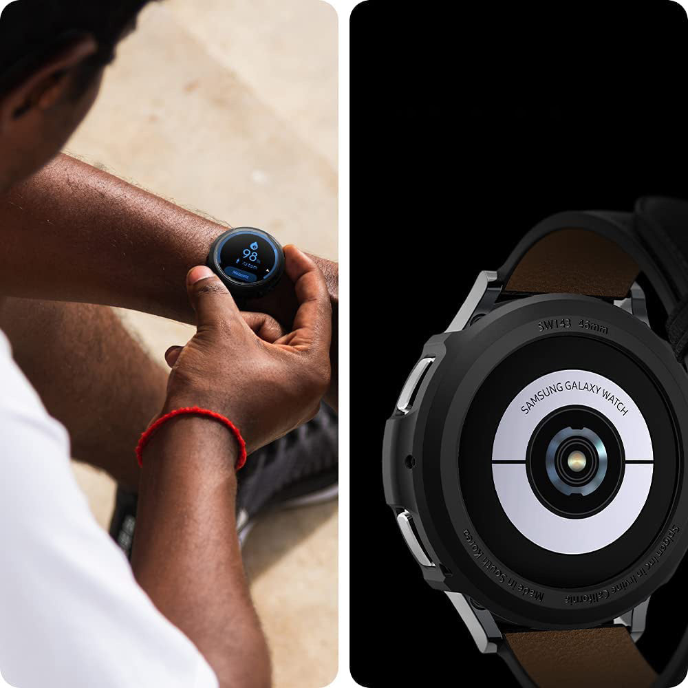 Schutzhülle Spigen Liquid Air für Galaxy Watch 4 Classic 46mm schwarz