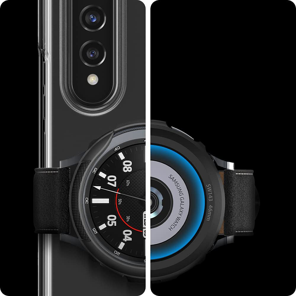 Schutzhülle Spigen Liquid Air für Galaxy Watch 4 Classic 46mm schwarz