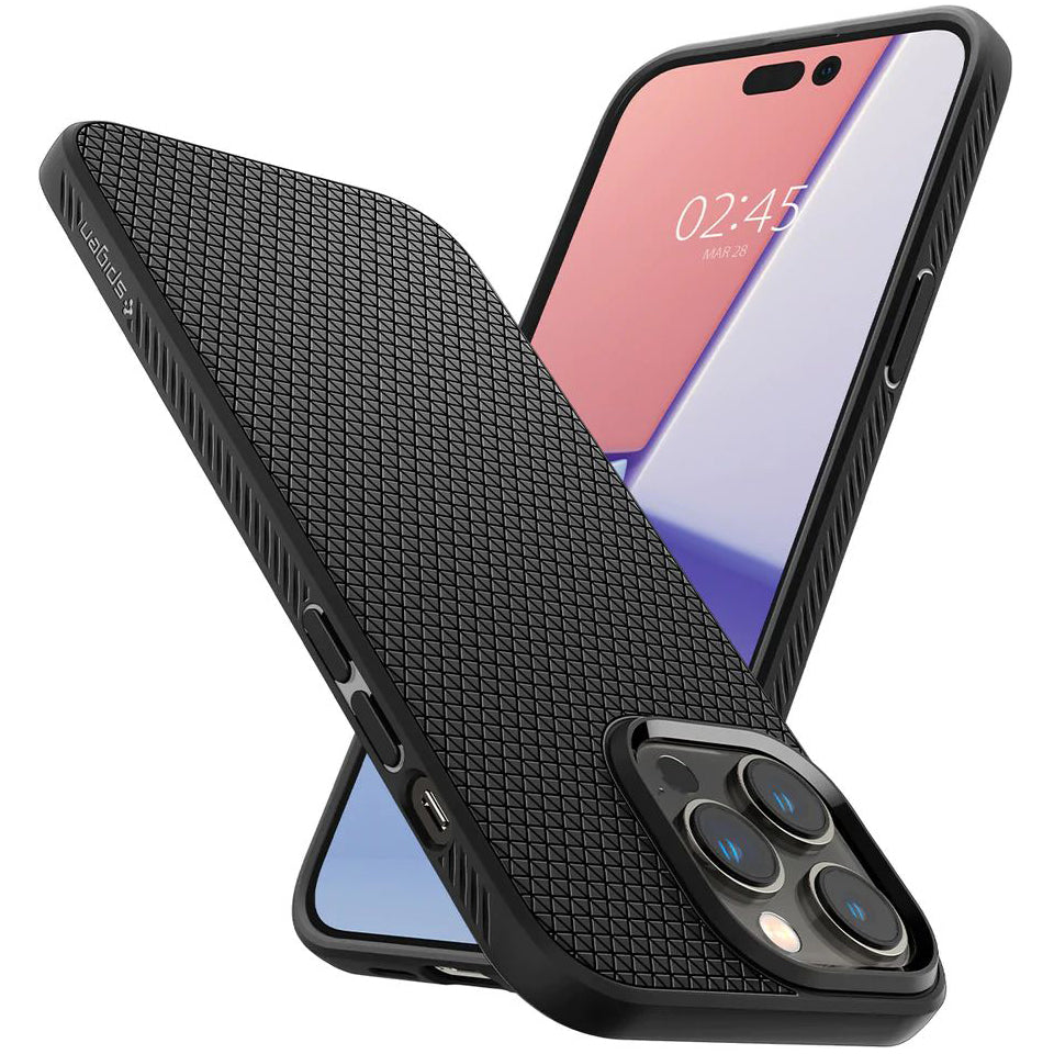 Schutzhülle Spigen Liquid Air für iPhone 14 Pro Max, Schwarz