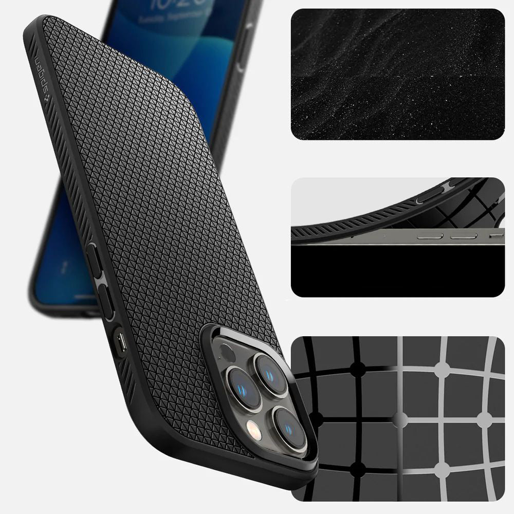 Schutzhülle Spigen Liquid Air für iPhone 14 Pro Max, Schwarz