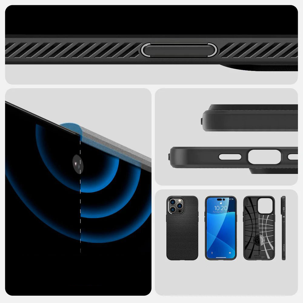 Schutzhülle Spigen Liquid Air für iPhone 14 Pro Max, Schwarz