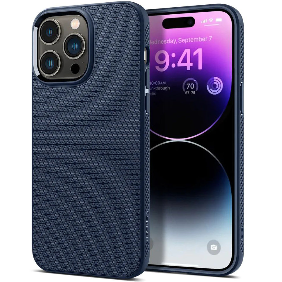 Schutzhülle Spigen Liquid Air für iPhone 14 Pro, Dunkelblau
