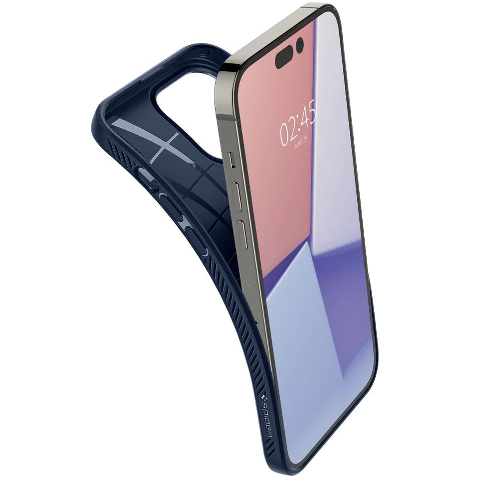 Schutzhülle Spigen Liquid Air für iPhone 14 Pro, Dunkelblau